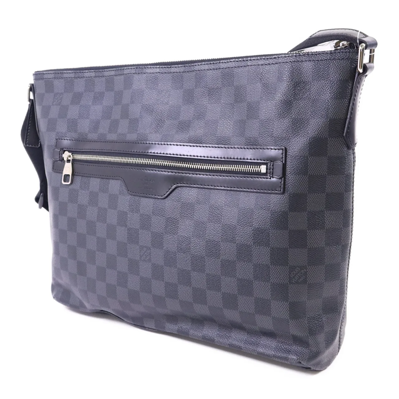 LOUIS VUITTON Mick N41106 肩背包 塗層帆布 黑色 塗層帆布 中古品A - 縮圖 3