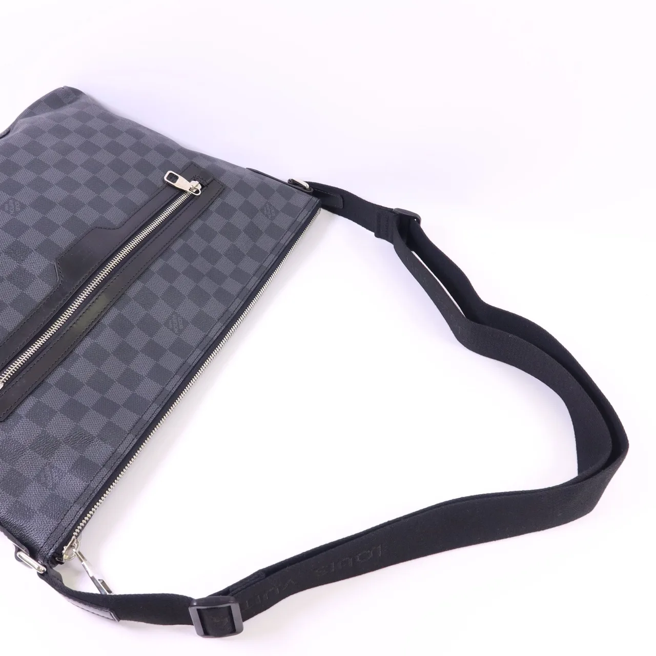 LOUIS VUITTON Mick N41106 肩背包 塗層帆布 黑色 塗層帆布 中古品A - 縮圖 5