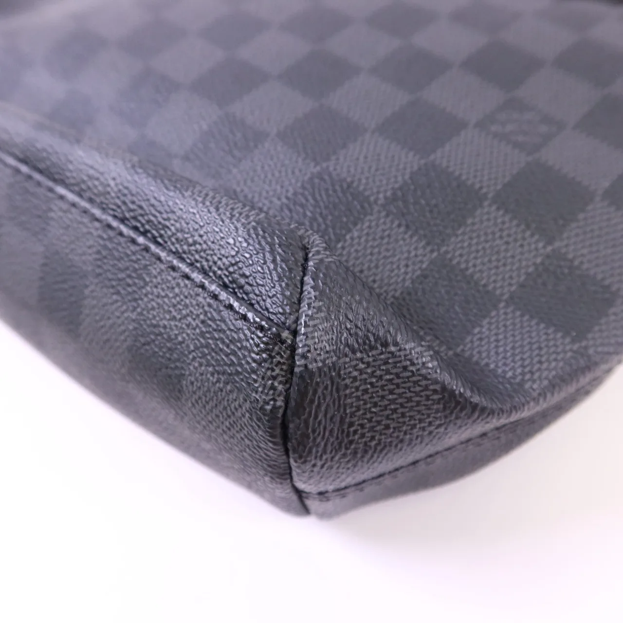 LOUIS VUITTON Mick N41106 肩背包 塗層帆布 黑色 塗層帆布 中古品A - 縮圖 11