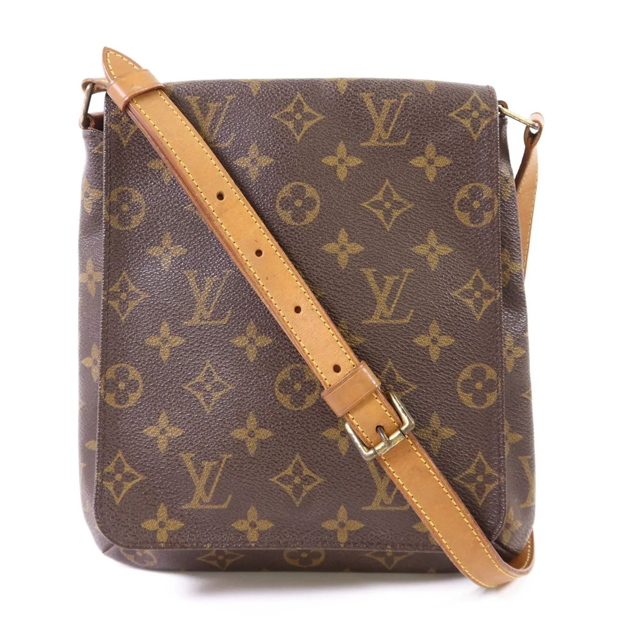 LOUIS VUITTON Musette Salsa M51258 Shoulder Bag Coated Canvas 棕色