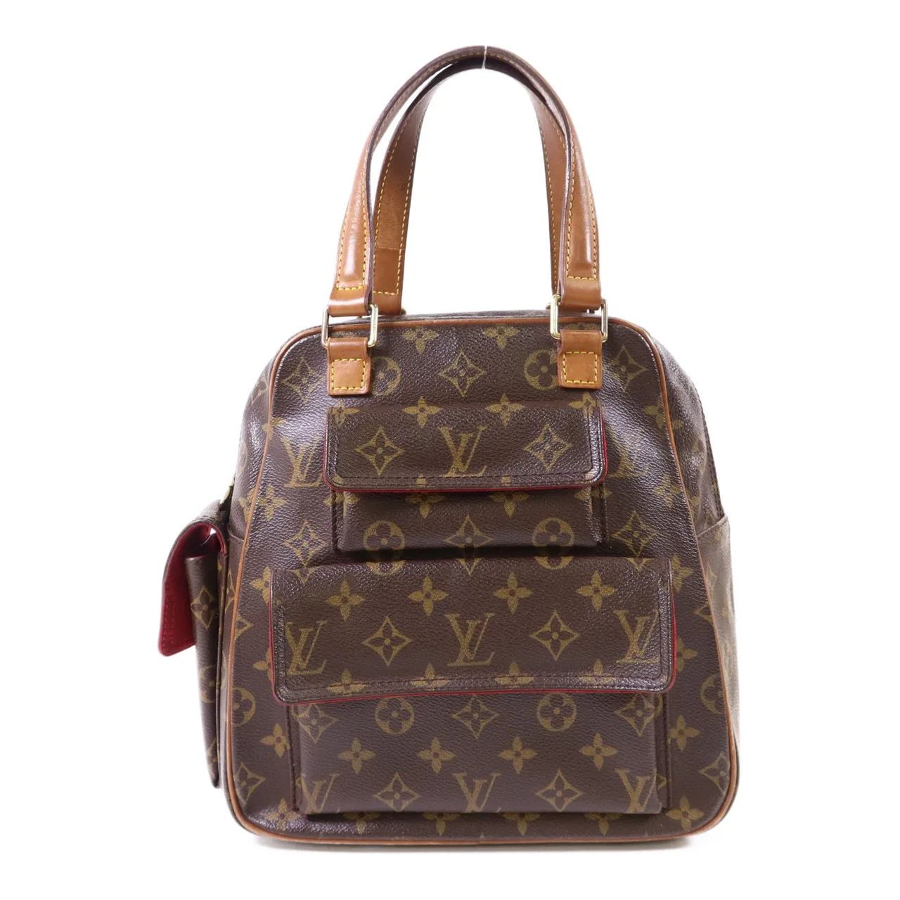 LOUIS VUITTON Excentri-cite M51161 Handbag Coated Canvas 棕色