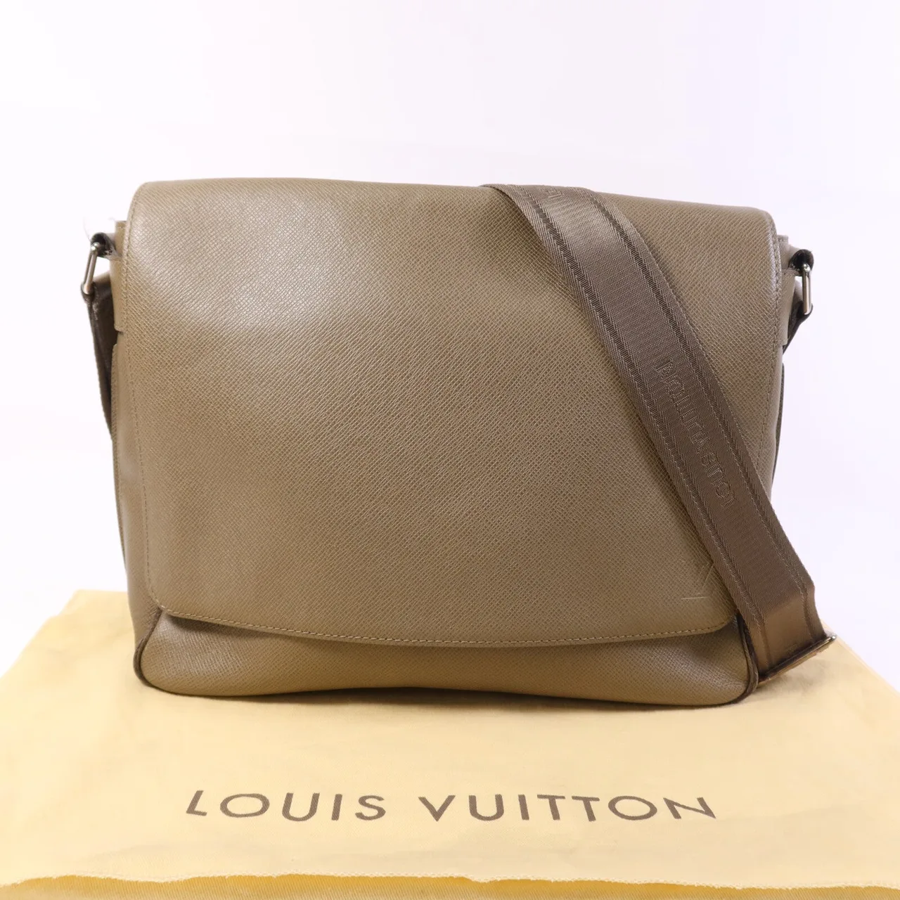 LOUIS VUITTON Roman M32625 肩背包 牛皮 卡其色 / Grey 牛皮 中古品B - 縮圖 11