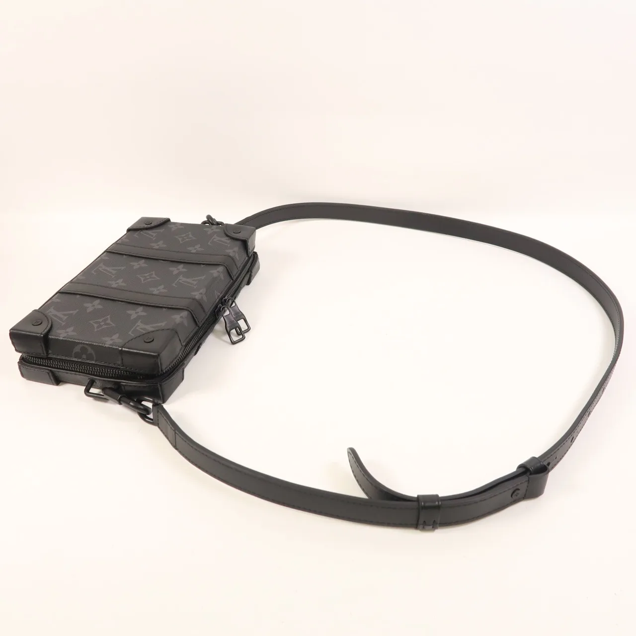 LOUIS VUITTON Soft Trunk M69838 Shoulder Bag Coated Canvas 黑色 / Black Coated Canvas Rank A - Thumbnail 7