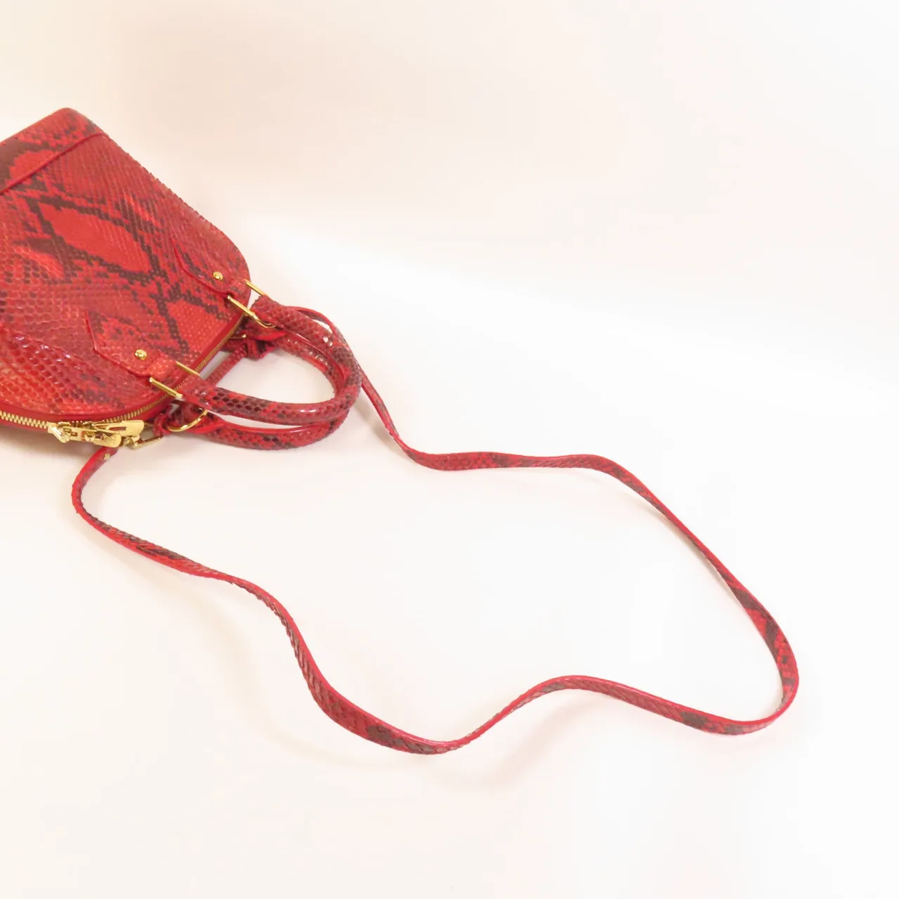 LOUIS VUITTON Alma N90910 2-Way Bag x Snakeskin 紅色 / Red x Snakeskin Rank A - Thumbnail 5