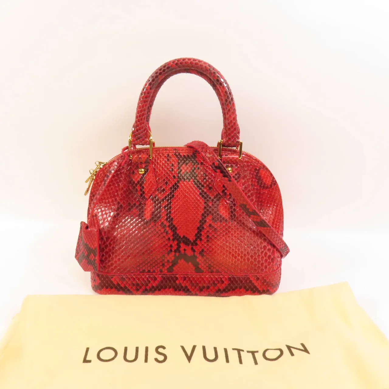 LOUIS VUITTON Alma N90910 2-Way Bag x Snakeskin 紅色 / Red x Snakeskin Rank A - Thumbnail 12
