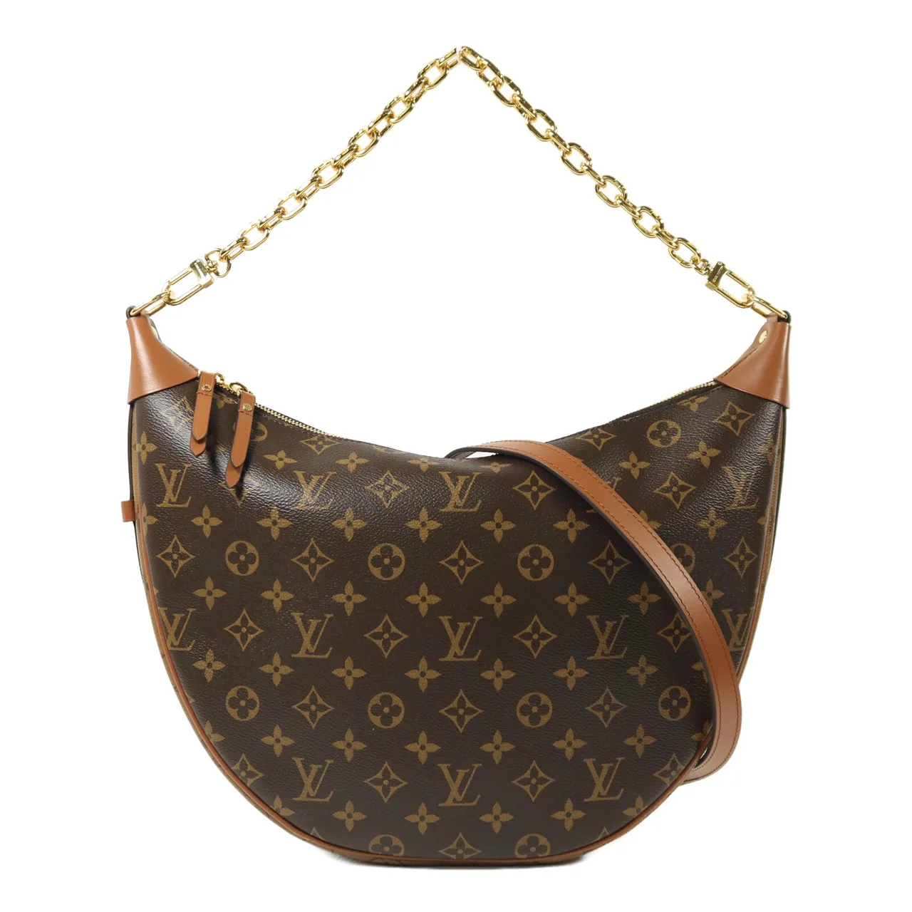 LOUIS VUITTON Loop M46311 兩用包 塗層帆布 棕色 / Brown