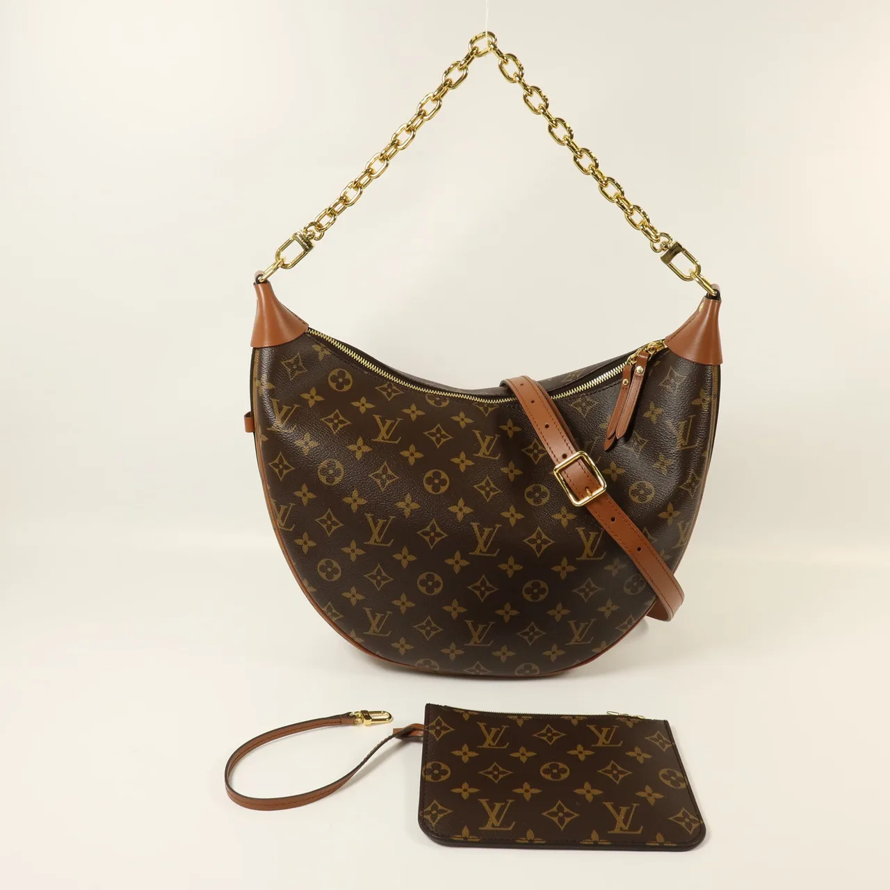 LOUIS VUITTON Loop M46311 兩用包 塗層帆布 棕色 / Brown 塗層帆布 中古品A - 縮圖 8