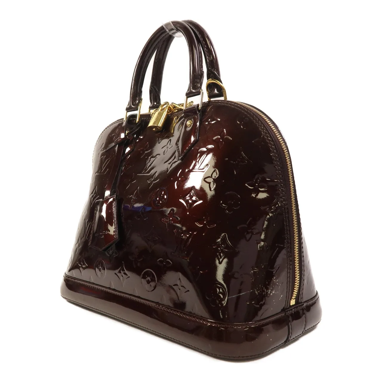 LOUIS VUITTON Alma M91611 Handbag enamel 紅色 / Wine Red enamel Rank B - Thumbnail 3