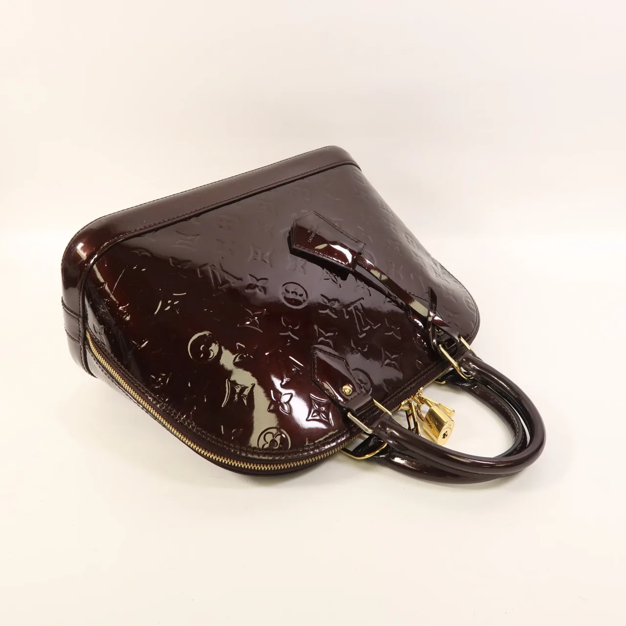 LOUIS VUITTON Alma M91611 Handbag enamel 紅色 / Wine Red enamel Rank B - Thumbnail 8