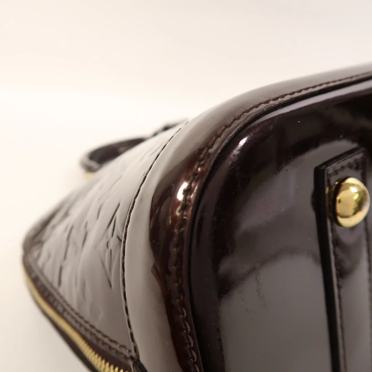 LOUIS VUITTON Alma M91611 Handbag enamel 紅色 / Wine Red enamel Rank B - Thumbnail 10