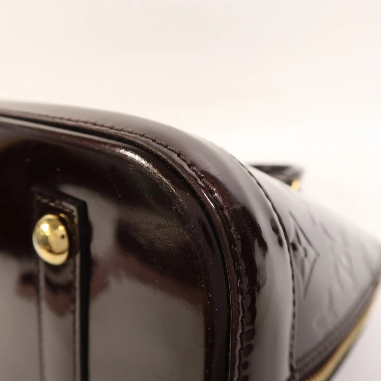 LOUIS VUITTON Alma M91611 Handbag enamel 紅色 / Wine Red enamel Rank B - Thumbnail 11