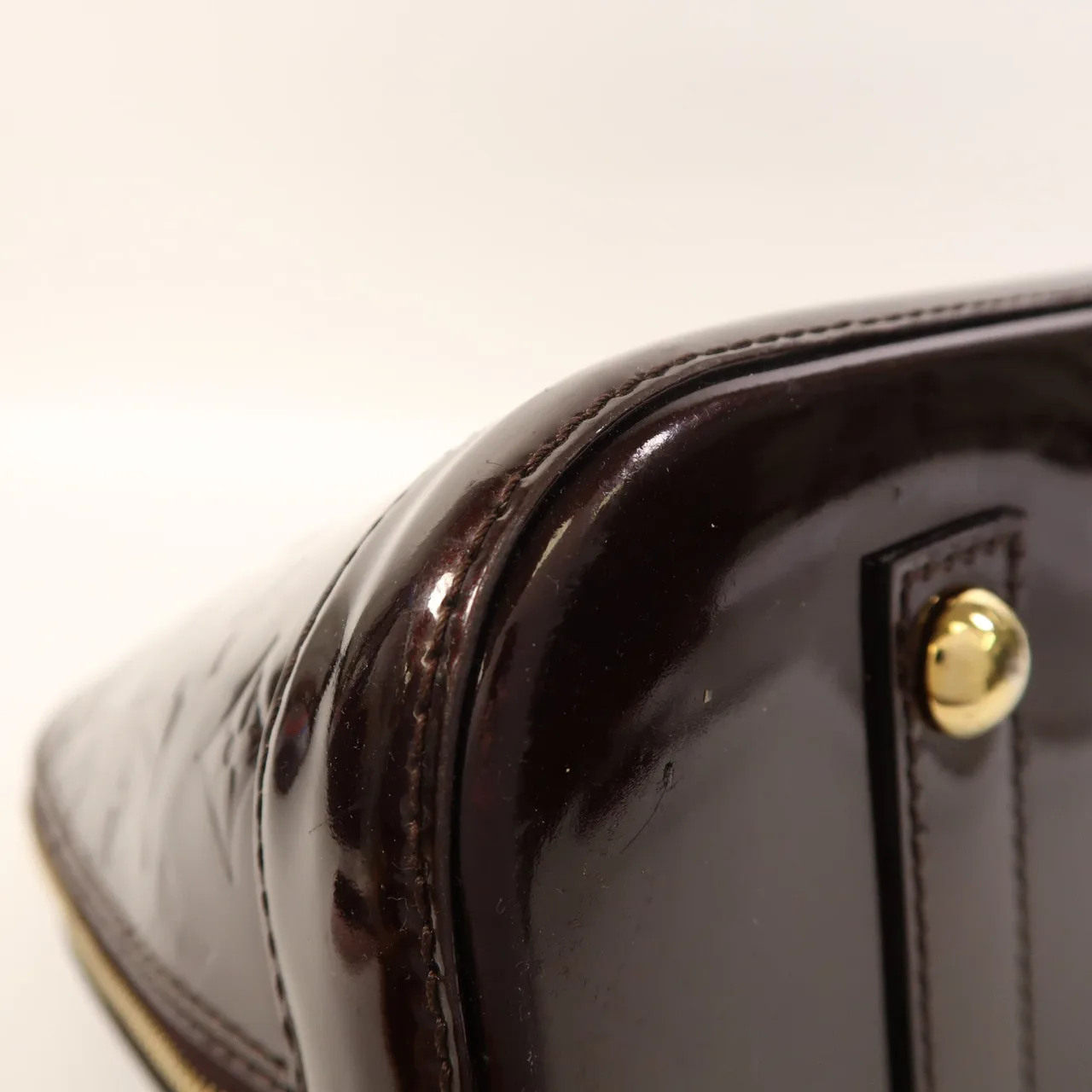 LOUIS VUITTON Alma M91611 Handbag enamel 紅色 / Wine Red enamel Rank B - Thumbnail 12