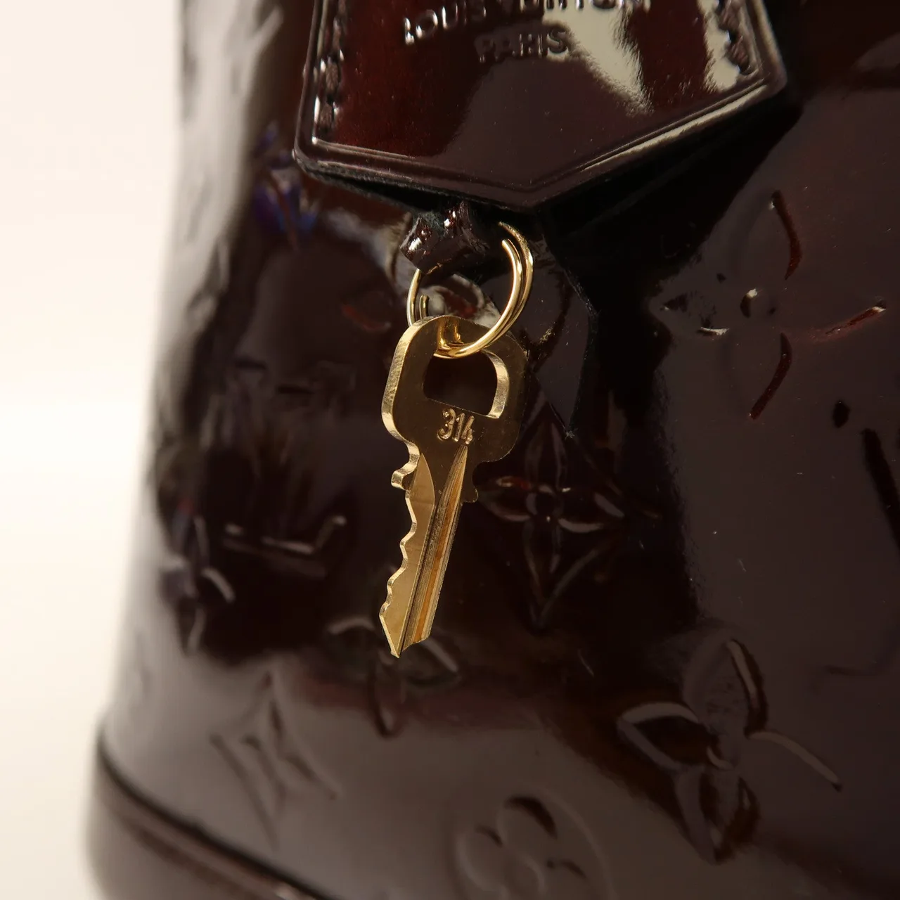 LOUIS VUITTON Alma M91611 Handbag enamel 紅色 / Wine Red enamel Rank B - Thumbnail 14