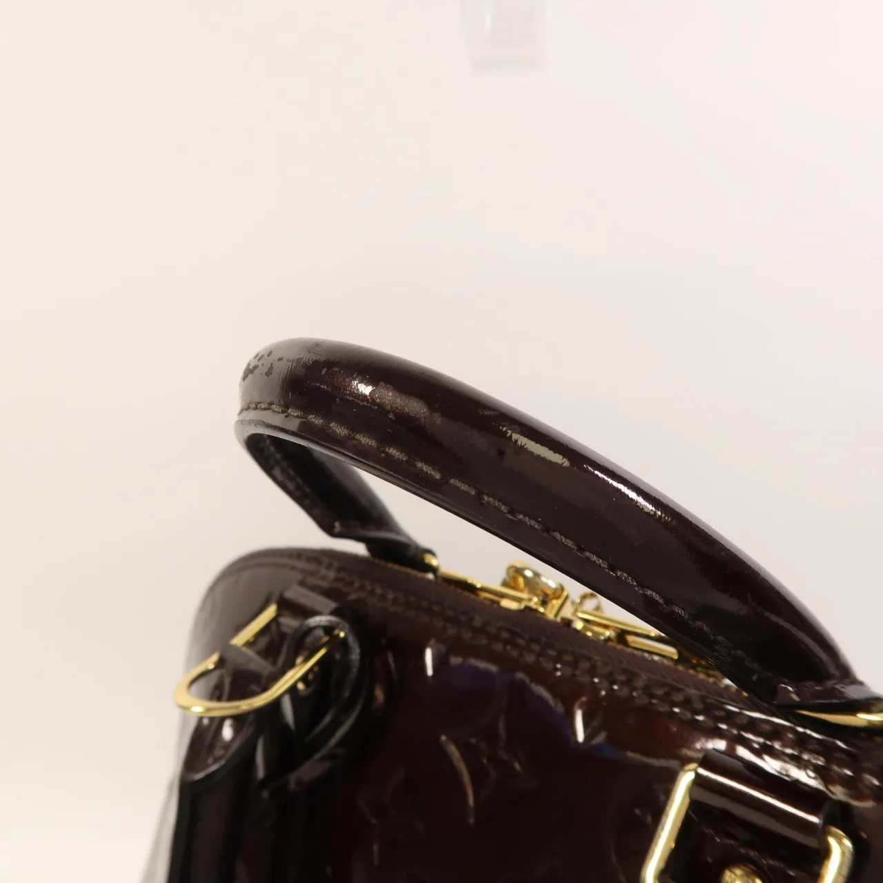 LOUIS VUITTON Alma M91611 Handbag enamel 紅色 / Wine Red enamel Rank B - Thumbnail 17