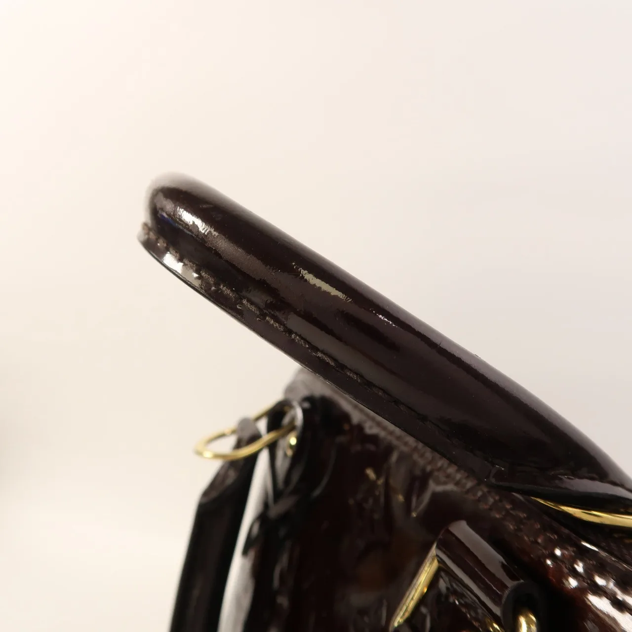 LOUIS VUITTON Alma M91611 Handbag enamel 紅色 / Wine Red enamel Rank B - Thumbnail 18