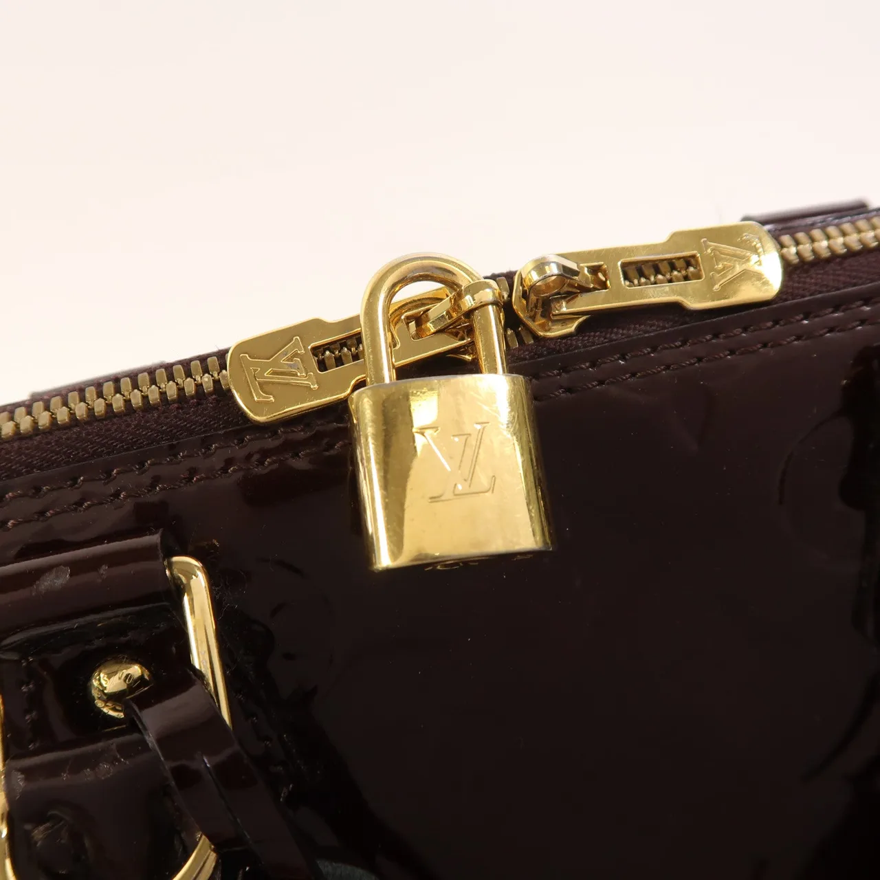 LOUIS VUITTON Alma M91611 Handbag enamel 紅色 / Wine Red enamel Rank B - Thumbnail 20