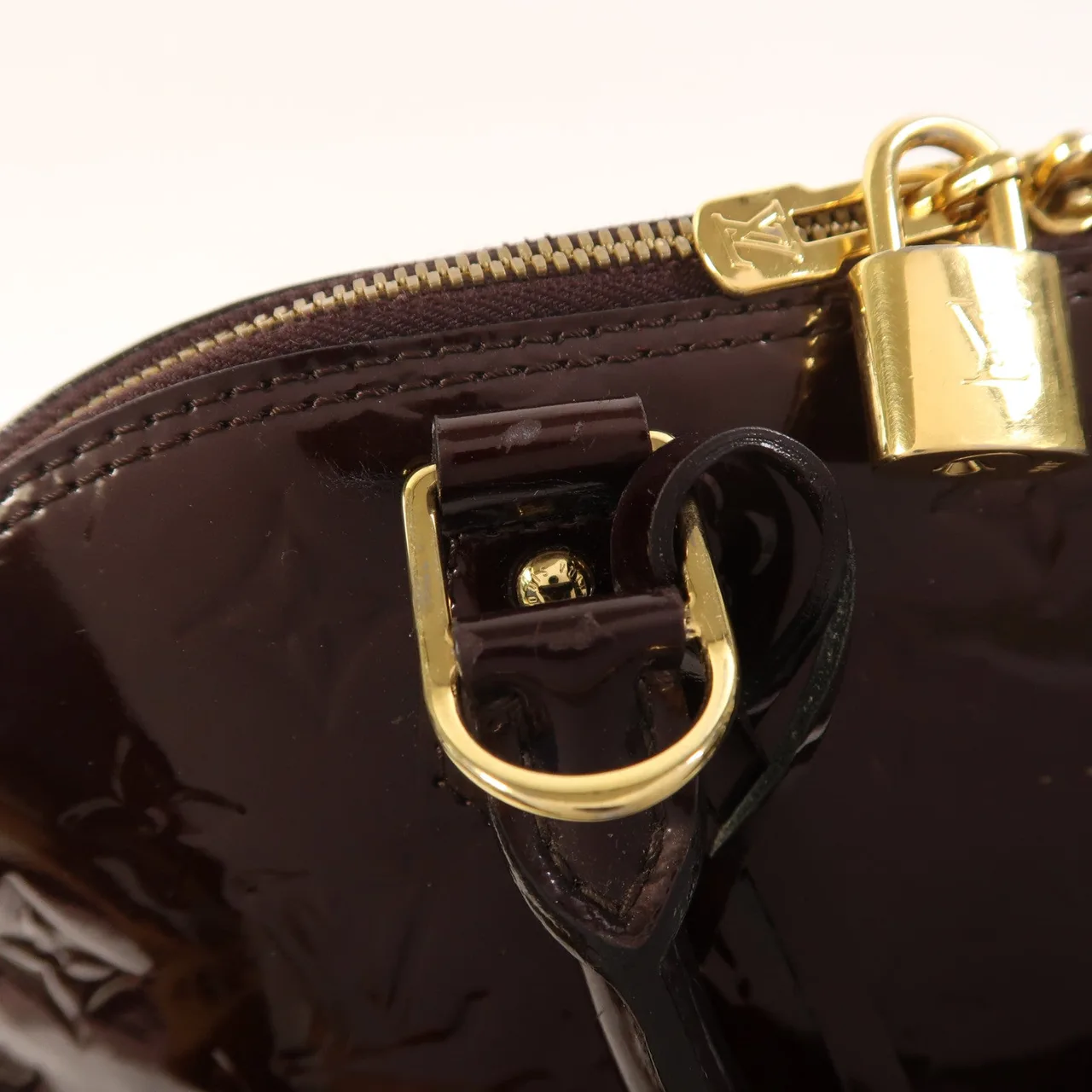 LOUIS VUITTON Alma M91611 Handbag enamel 紅色 / Wine Red enamel Rank B - Thumbnail 21