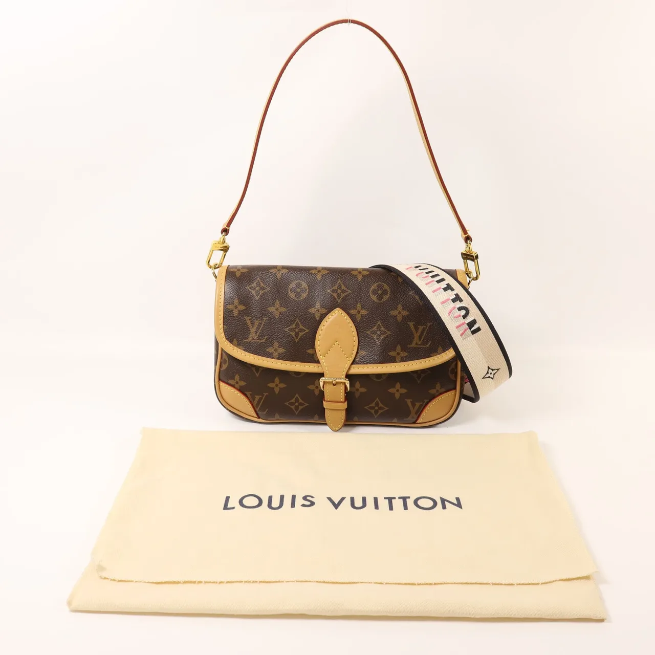LOUIS VUITTON Diane M45985 2-Way Bag Coated Canvas 棕色 / Brown Coated Canvas Rank A - Thumbnail 8