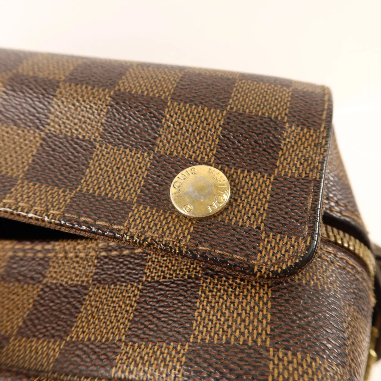LOUIS VUITTON Naviglio N45255 Shoulder Bag Coated Canvas 棕色 Coated Canvas Rank B - Thumbnail 9
