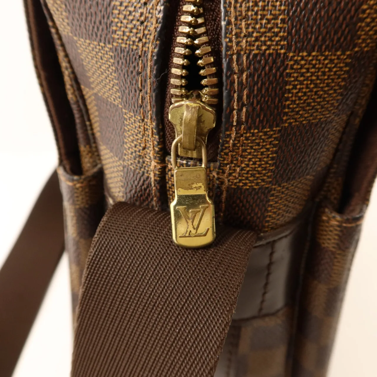 LOUIS VUITTON Naviglio N45255 Shoulder Bag Coated Canvas 棕色 Coated Canvas Rank B - Thumbnail 11