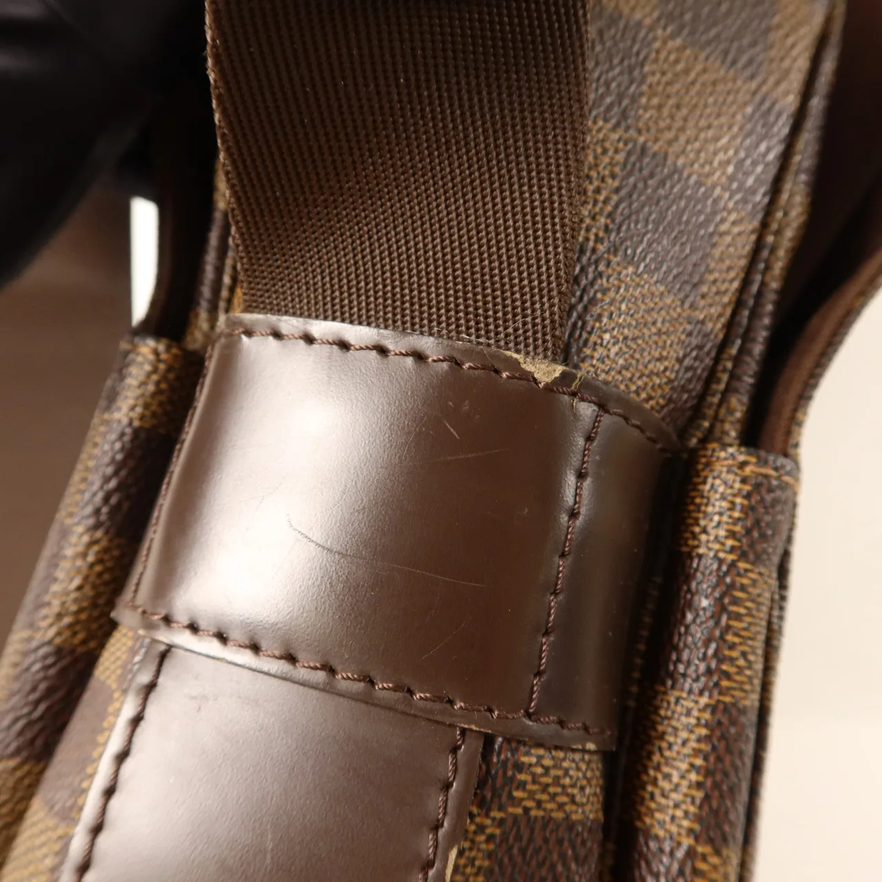 LOUIS VUITTON Naviglio N45255 Shoulder Bag Coated Canvas 棕色 Coated Canvas Rank B - Thumbnail 19