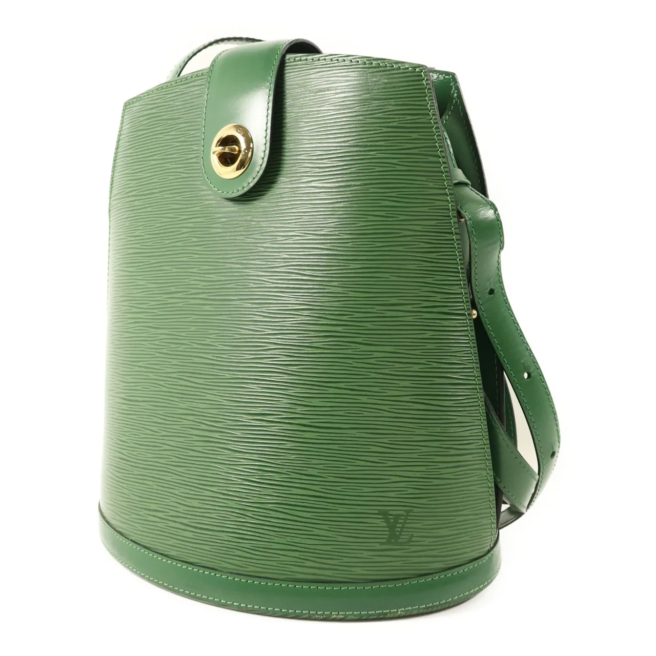 LOUIS VUITTON Cluny M52254 Shoulder Bag Calfskin 綠色 / Green Calfskin Rank A - Thumbnail 3