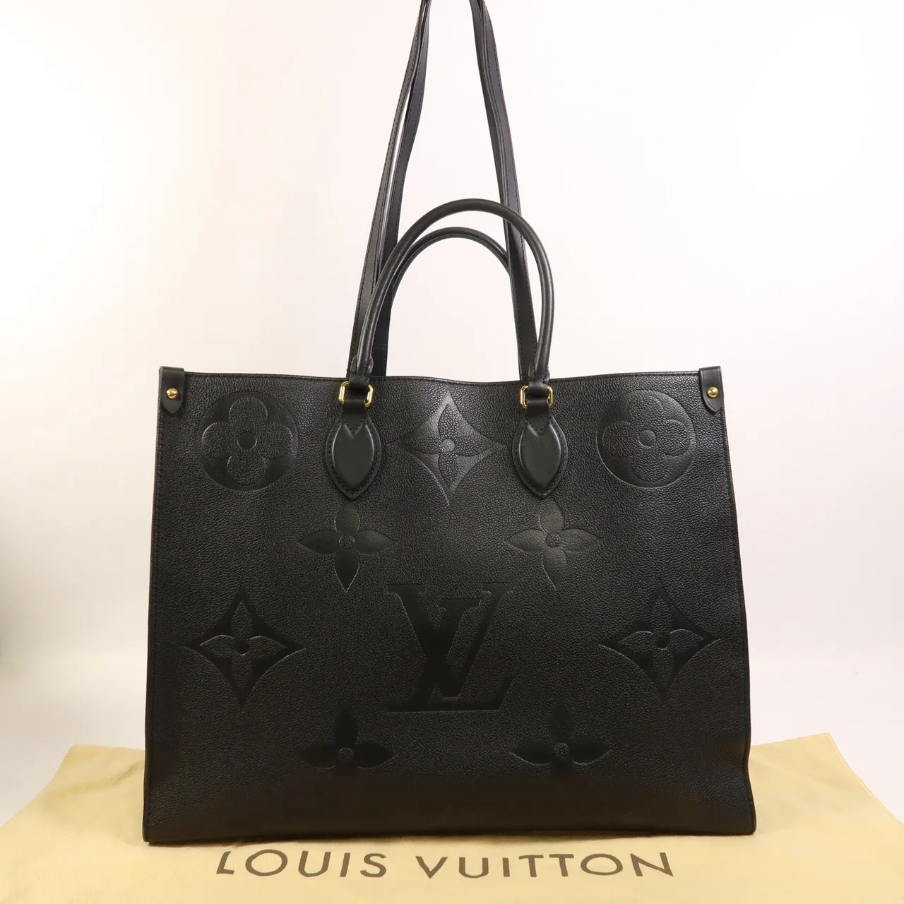LOUIS VUITTON OnTheGo M44925 2-Way Bag Calfskin 黑色 / Black Calfskin Rank B - Thumbnail 9