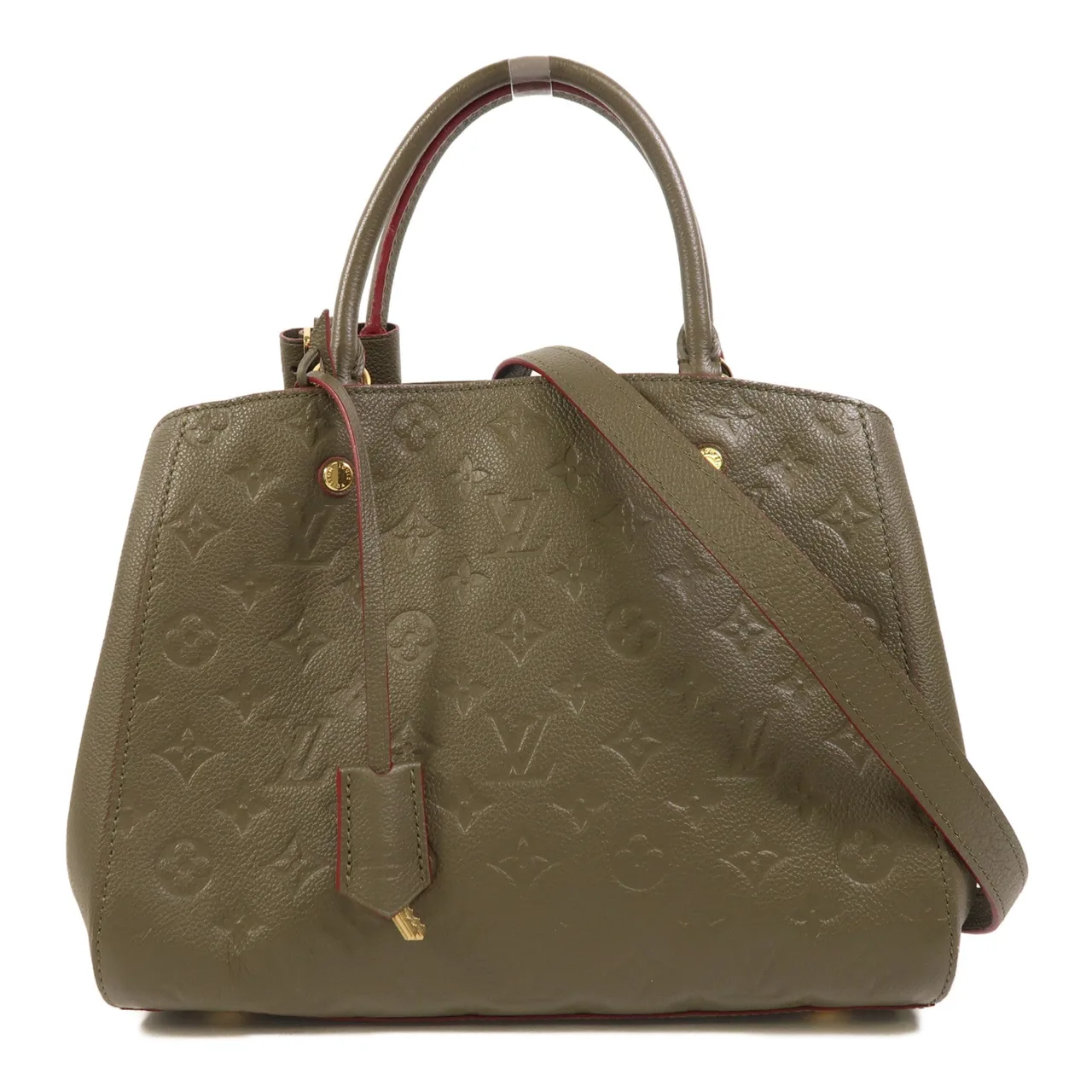 LOUIS VUITTON Montaigne M44060 2-Way Bag Leather 綠色 / Green
