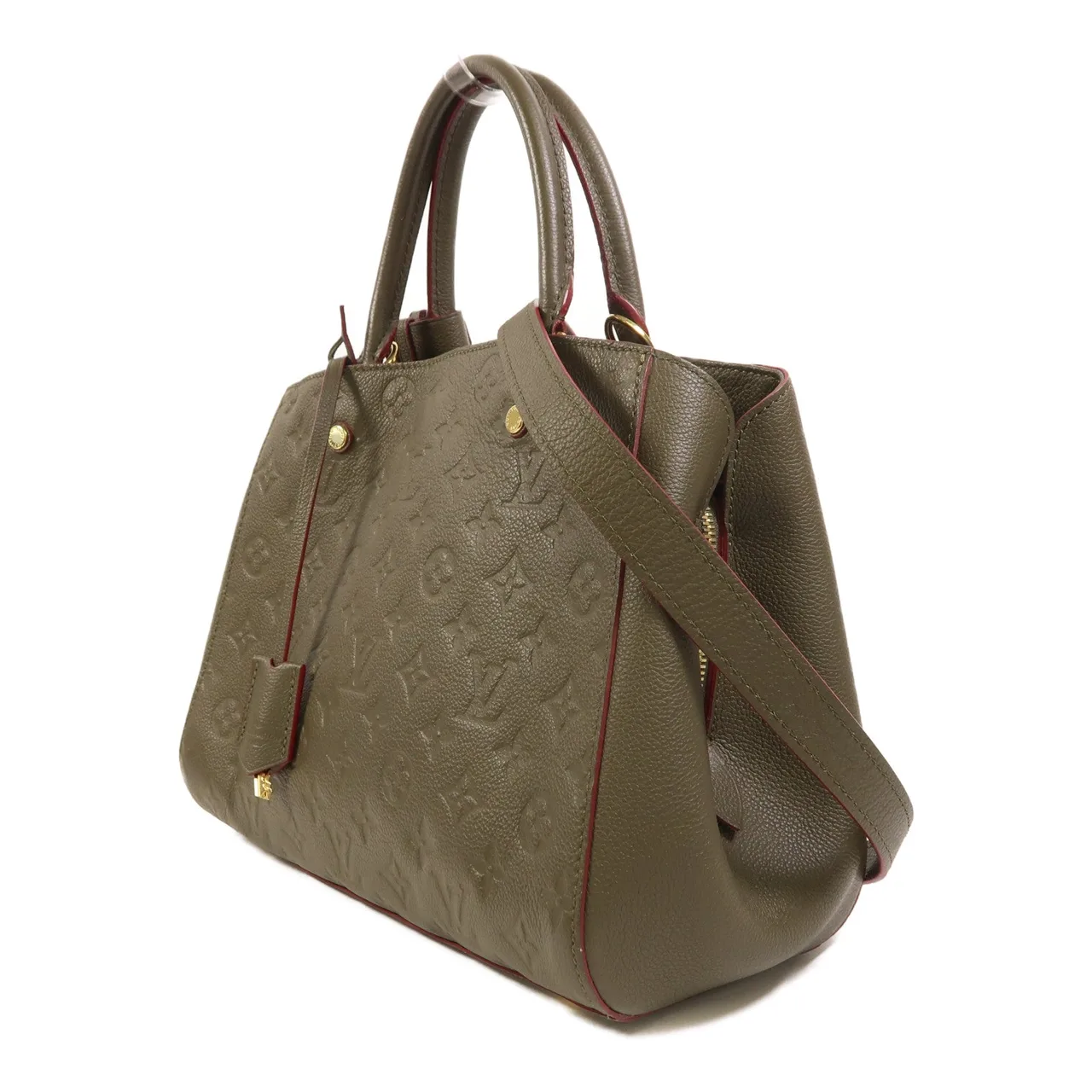 LOUIS VUITTON Montaigne M44060 2-Way Bag Leather 綠色 / Green Leather Rank A - Thumbnail 3