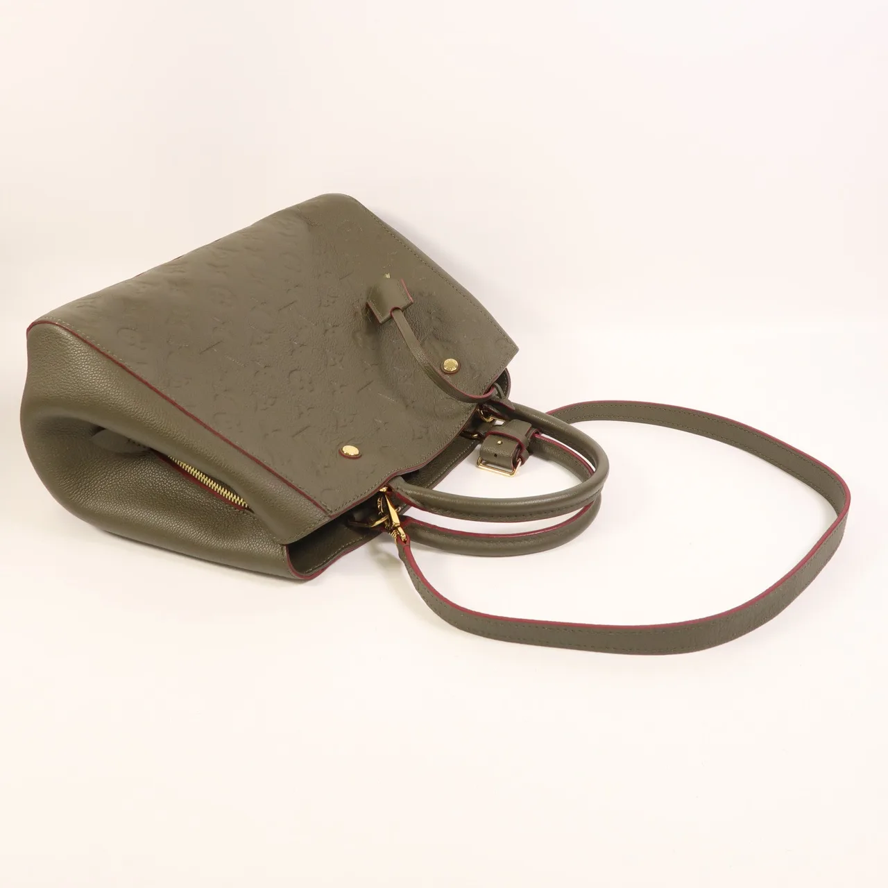 LOUIS VUITTON Montaigne M44060 2-Way Bag Leather 綠色 / Green Leather Rank A - Thumbnail 10