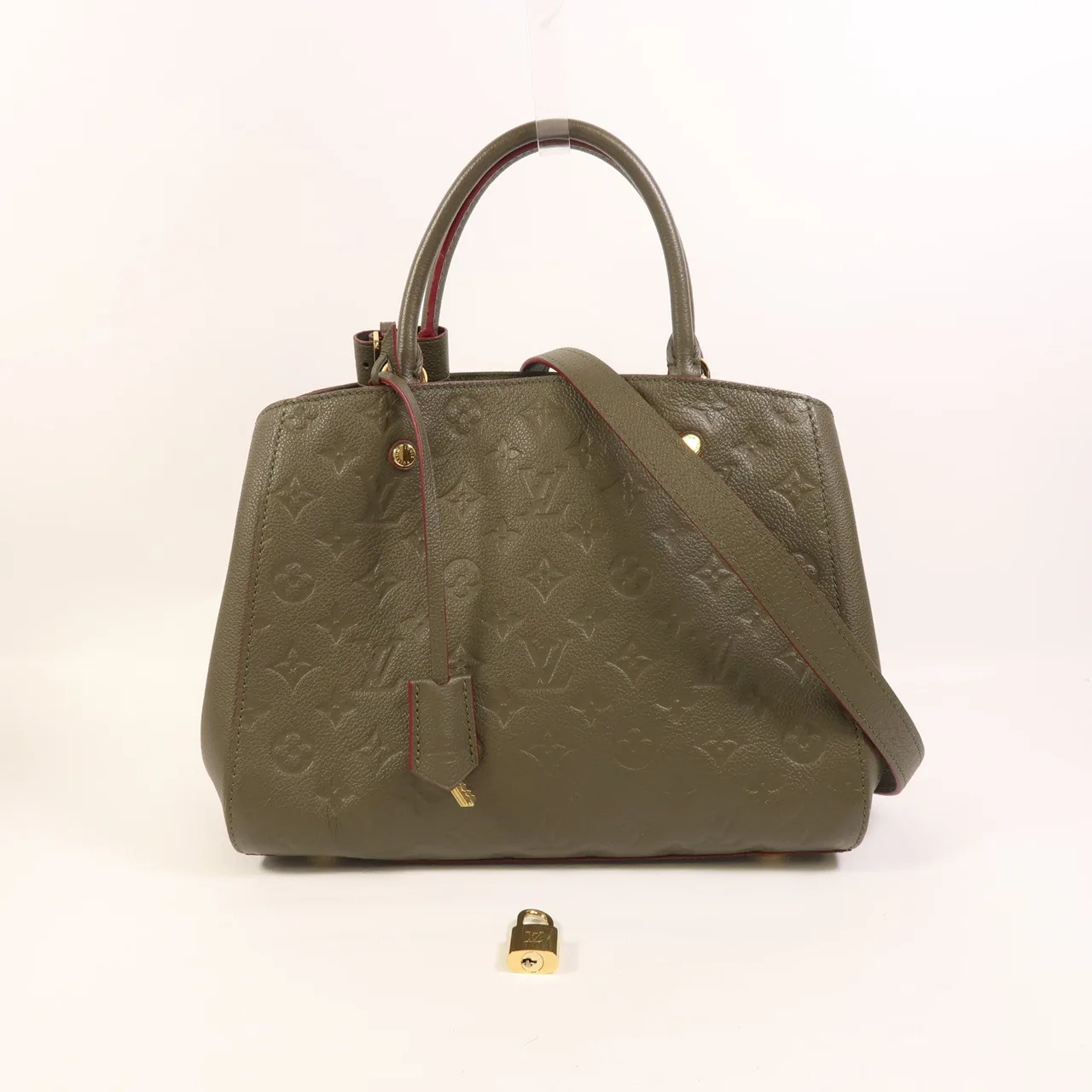 LOUIS VUITTON Montaigne M44060 2-Way Bag Leather 綠色 / Green Leather Rank A - Thumbnail 11
