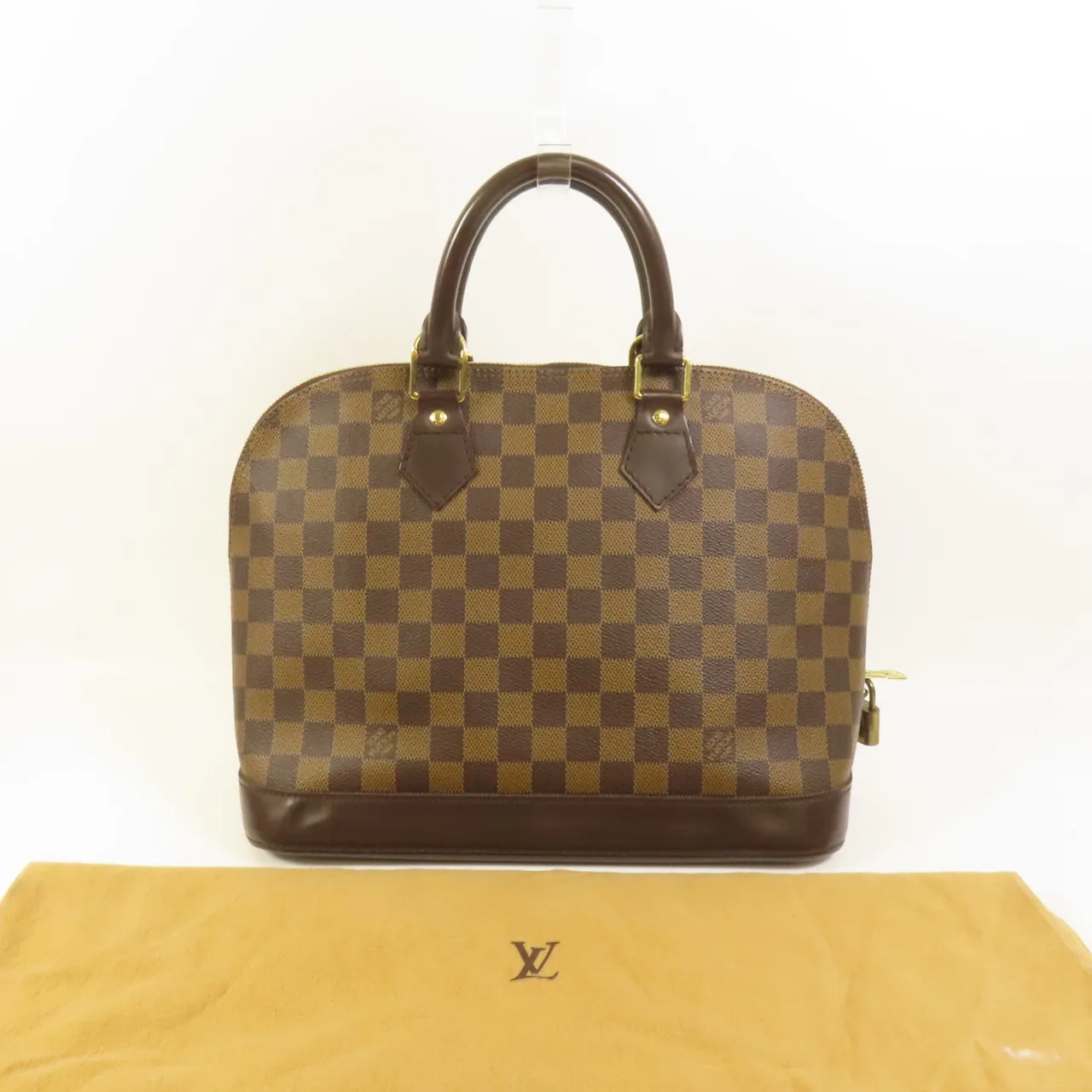 LOUIS VUITTON Alma N51131 Handbag Coated Canvas 棕色 / Brown Coated Canvas Rank B - Thumbnail 10