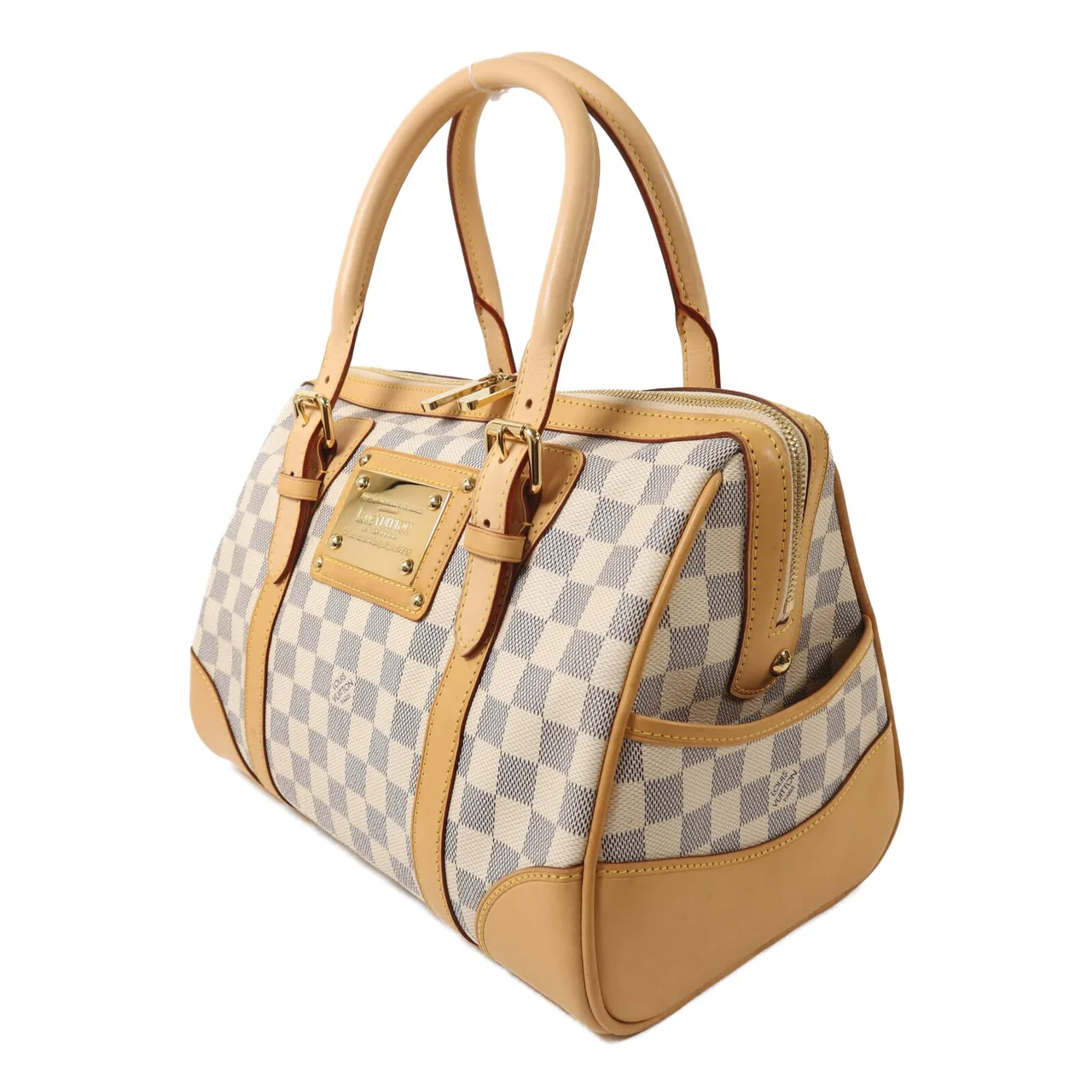 LOUIS VUITTON Berkeley N52001 手提包 塗層帆布 白色 / White 塗層帆布 中古品A - 縮圖 3