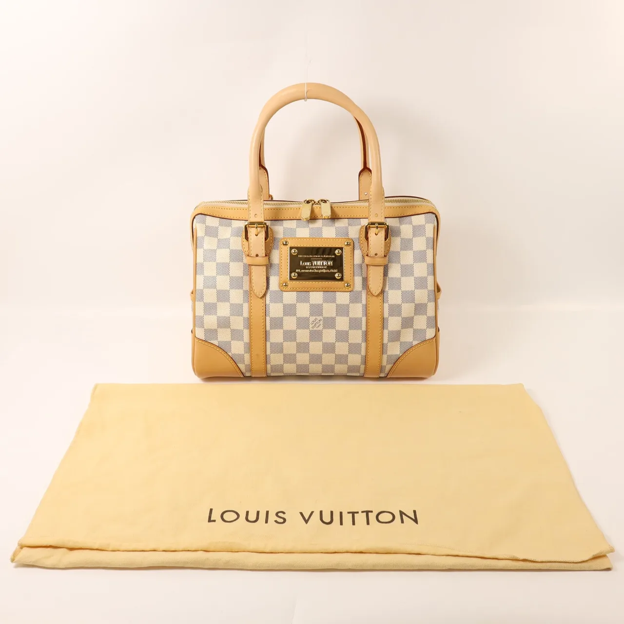 LOUIS VUITTON Berkeley N52001 手提包 塗層帆布 白色 / White 塗層帆布 中古品A - 縮圖 8