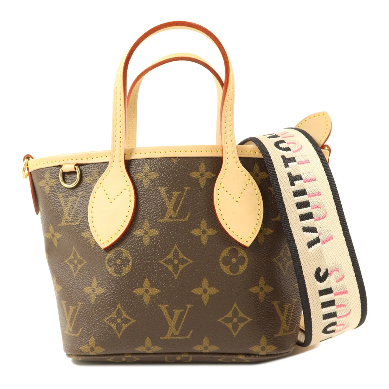LOUIS VUITTON Neverfull M46705 兩用包 塗層帆布 棕色 / Brown