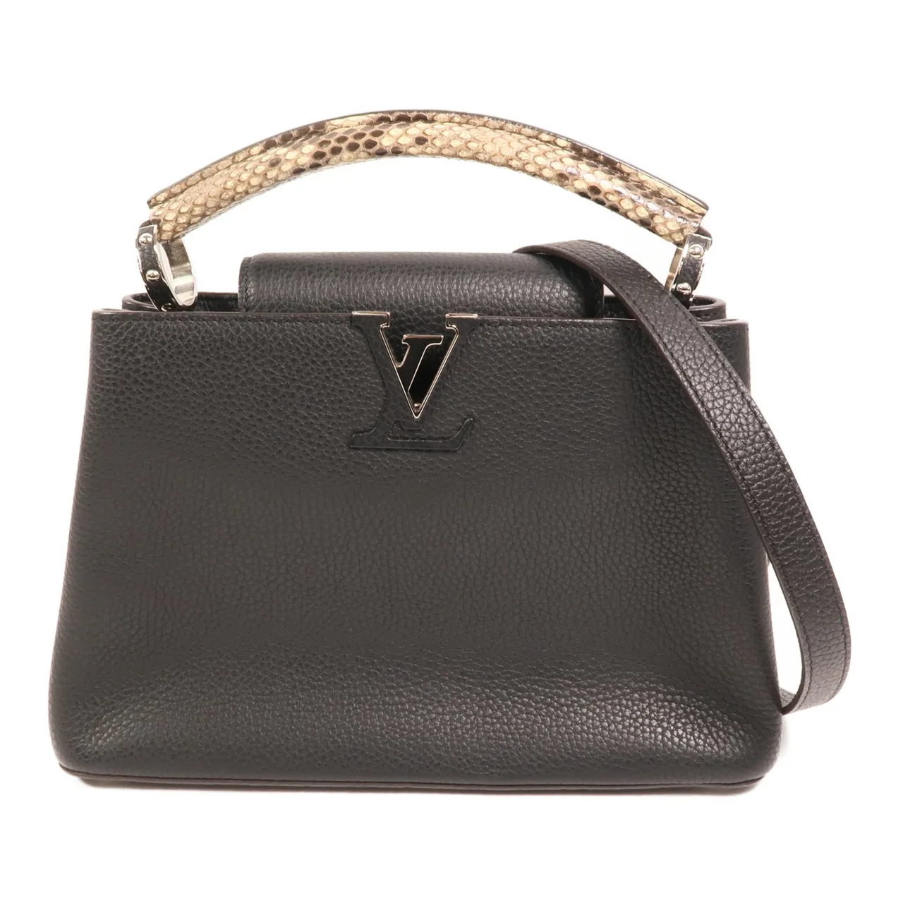 LOUIS VUITTON Capucines N92040 2-Way Bag Calfskin 黑色 / Black