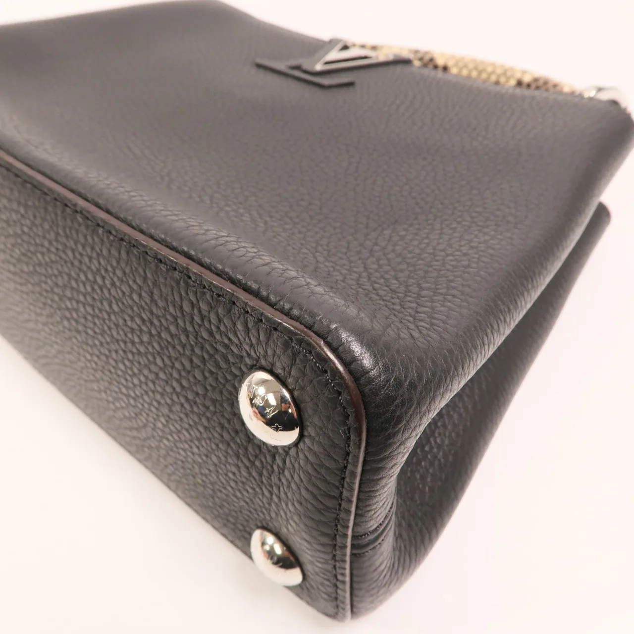 LOUIS VUITTON Capucines N92040 2-Way Bag Calfskin 黑色 / Black Calfskin Rank A - Thumbnail 10
