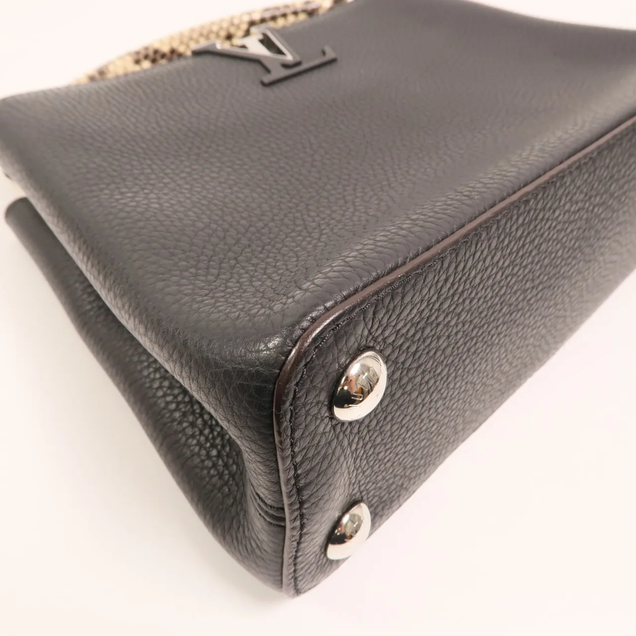 LOUIS VUITTON Capucines N92040 2-Way Bag Calfskin 黑色 / Black Calfskin Rank A - Thumbnail 11