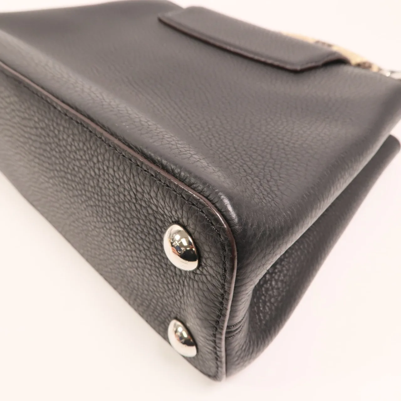 LOUIS VUITTON Capucines N92040 2-Way Bag Calfskin 黑色 / Black Calfskin Rank A - Thumbnail 12