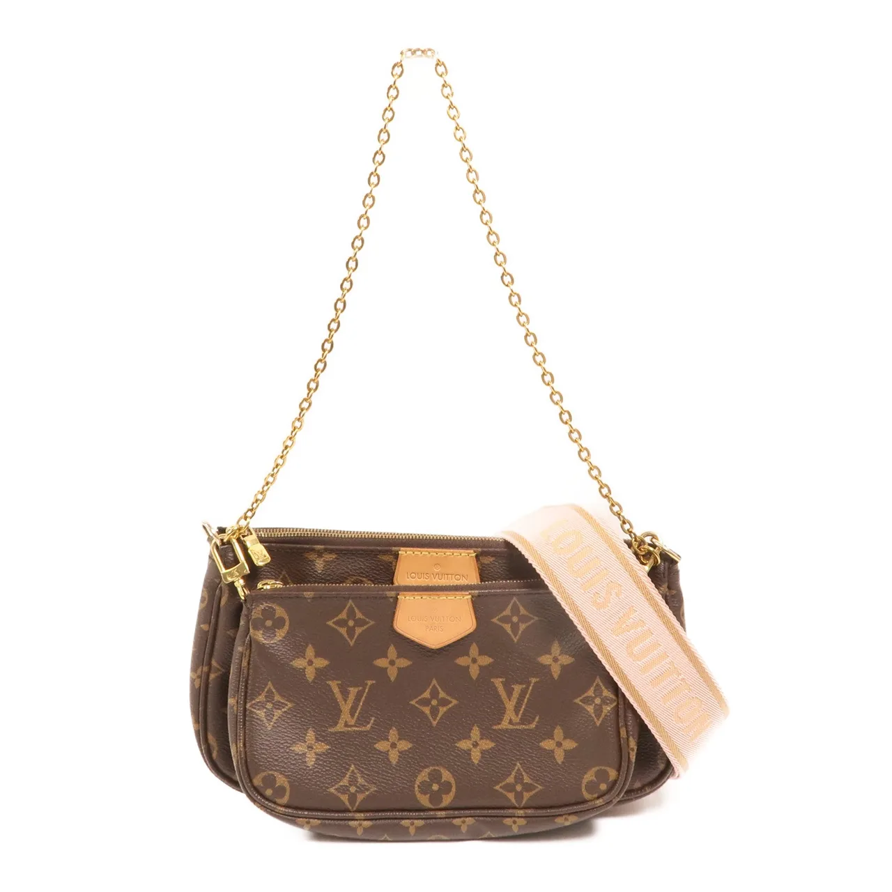 LOUIS VUITTON Multi Pochette M44840 兩用包 塗層帆布 棕色 / Brown