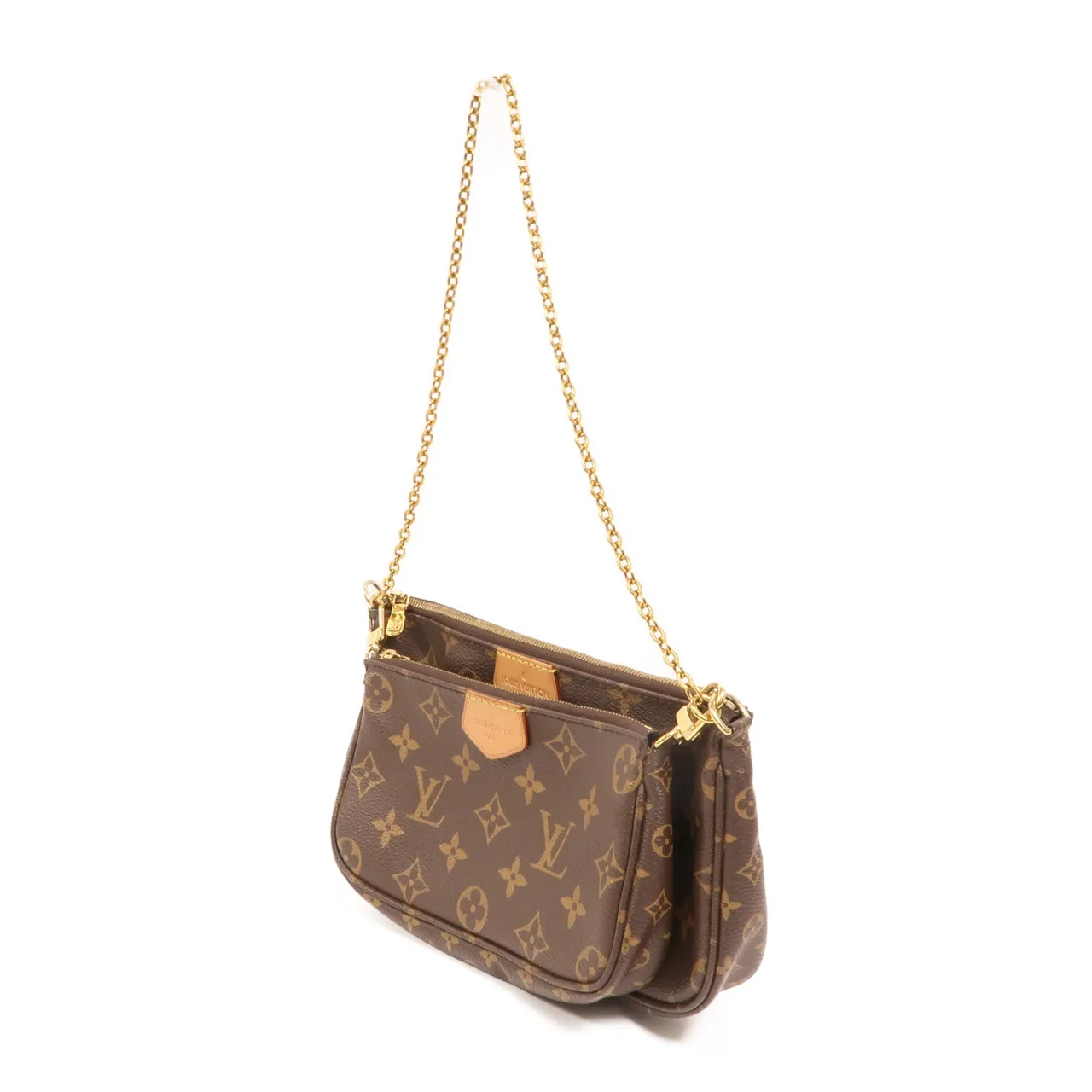 LOUIS VUITTON Multi Pochette M44840 兩用包 塗層帆布 棕色 / Brown 塗層帆布 中古品B - 縮圖 3