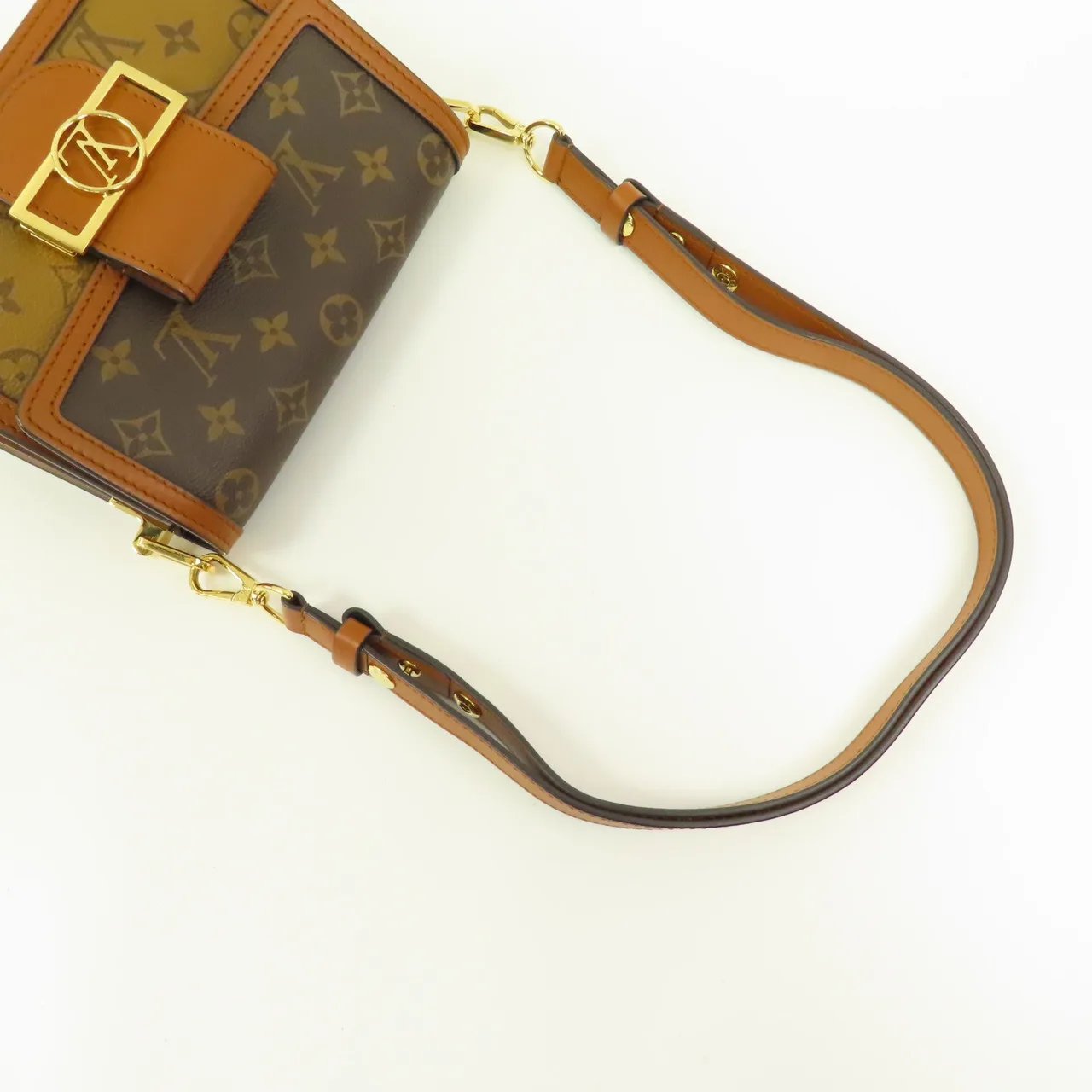 LOUIS VUITTON Mini Dauphine M45959 肩背包 塗層帆布 棕色 塗層帆布 中古品A - 縮圖 8