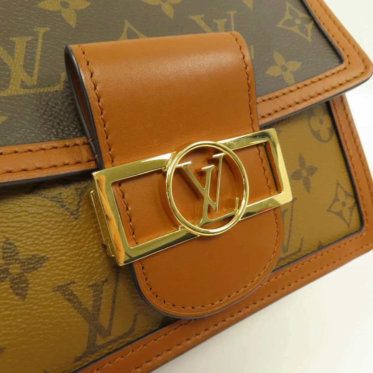 LOUIS VUITTON Mini Dauphine M45959 肩背包 塗層帆布 棕色 塗層帆布 中古品A - 縮圖 14