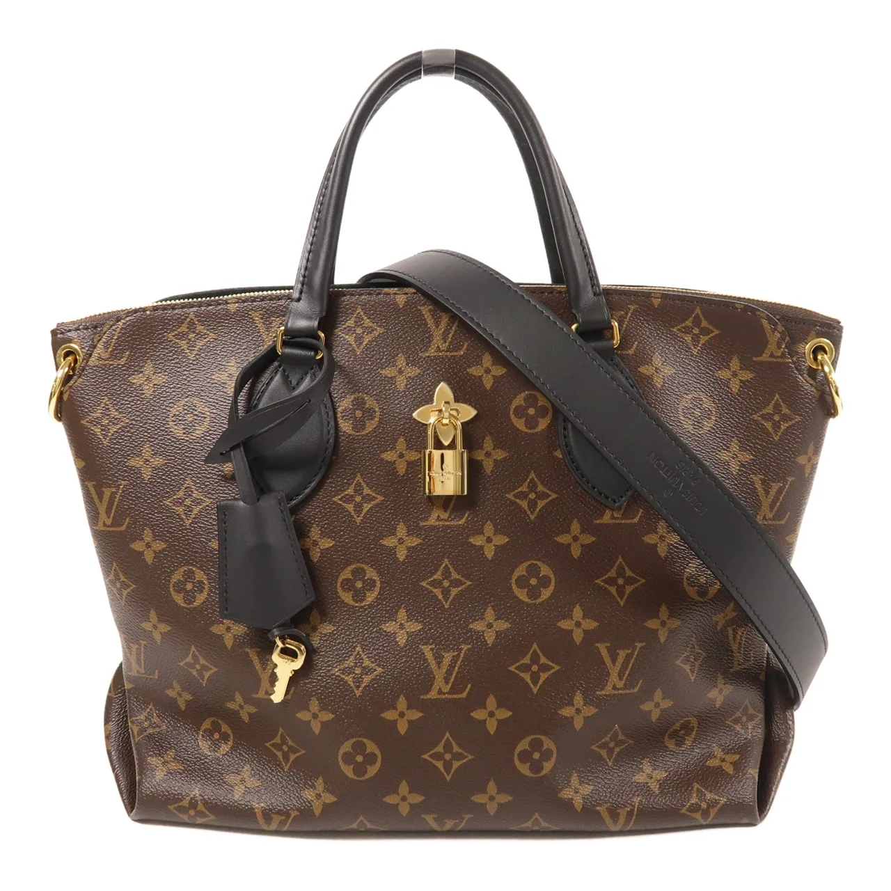 LOUIS VUITTON M44347 2-Way Bag Coated Canvas 棕色 / 黑色