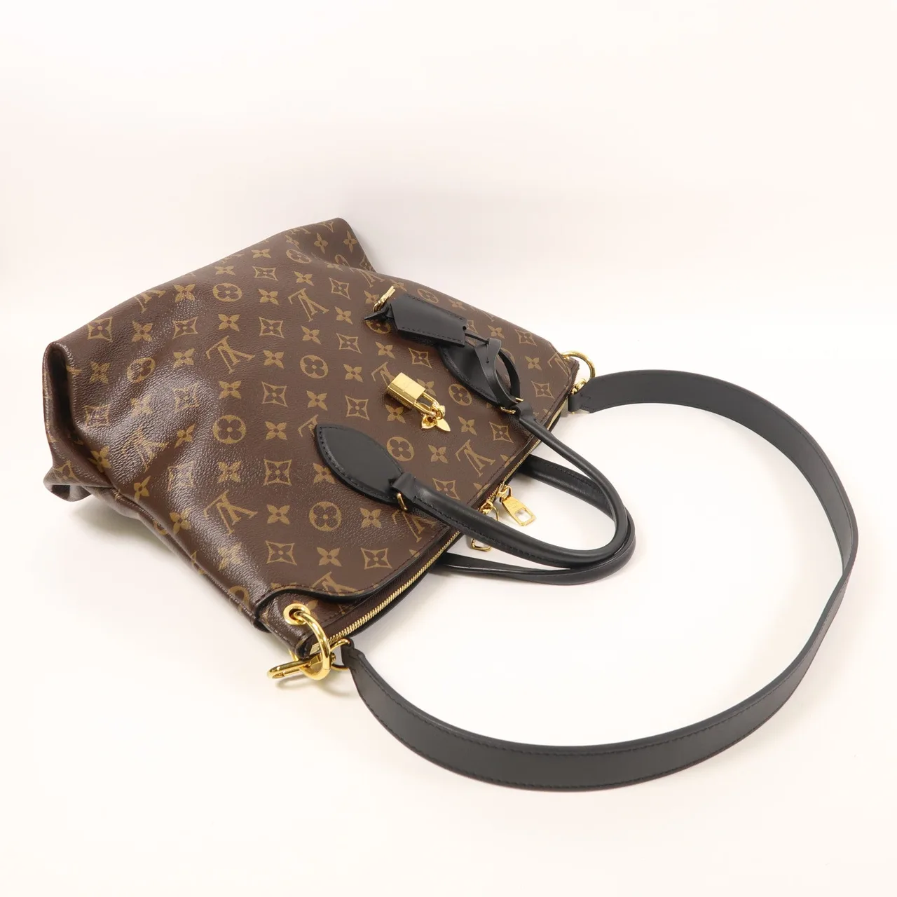 LOUIS VUITTON M44347 兩用包 塗層帆布 棕色 / 黑色 塗層帆布 中古品A - 縮圖 8