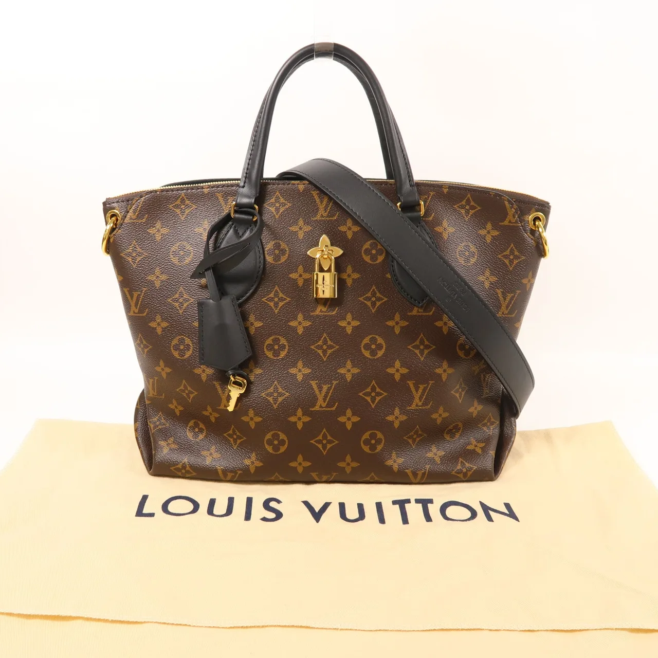 LOUIS VUITTON M44347 兩用包 塗層帆布 棕色 / 黑色 塗層帆布 中古品A - 縮圖 9