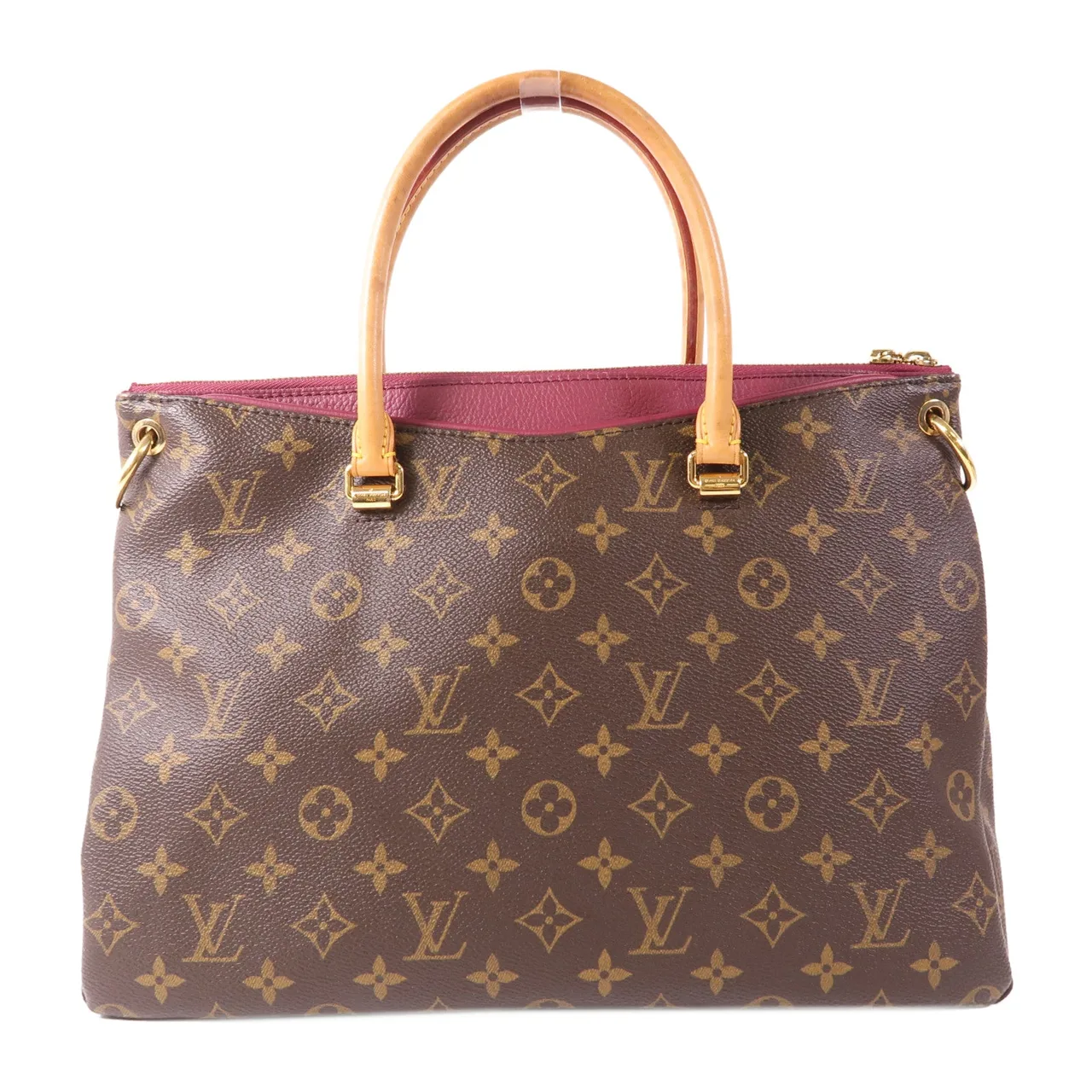 LOUIS VUITTON Pallas M40906 兩用包 塗層帆布 棕色 塗層帆布 中古品B - 縮圖 2