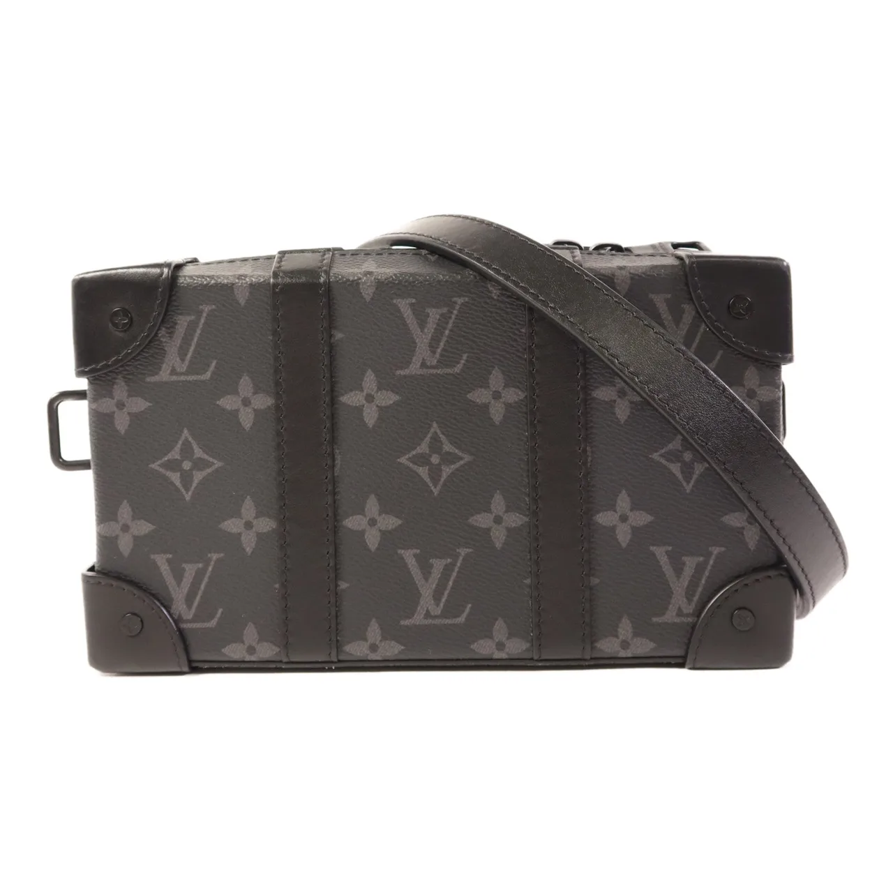 LOUIS VUITTON Soft Trunk M69838 肩背包 塗層帆布 黑色 / Black