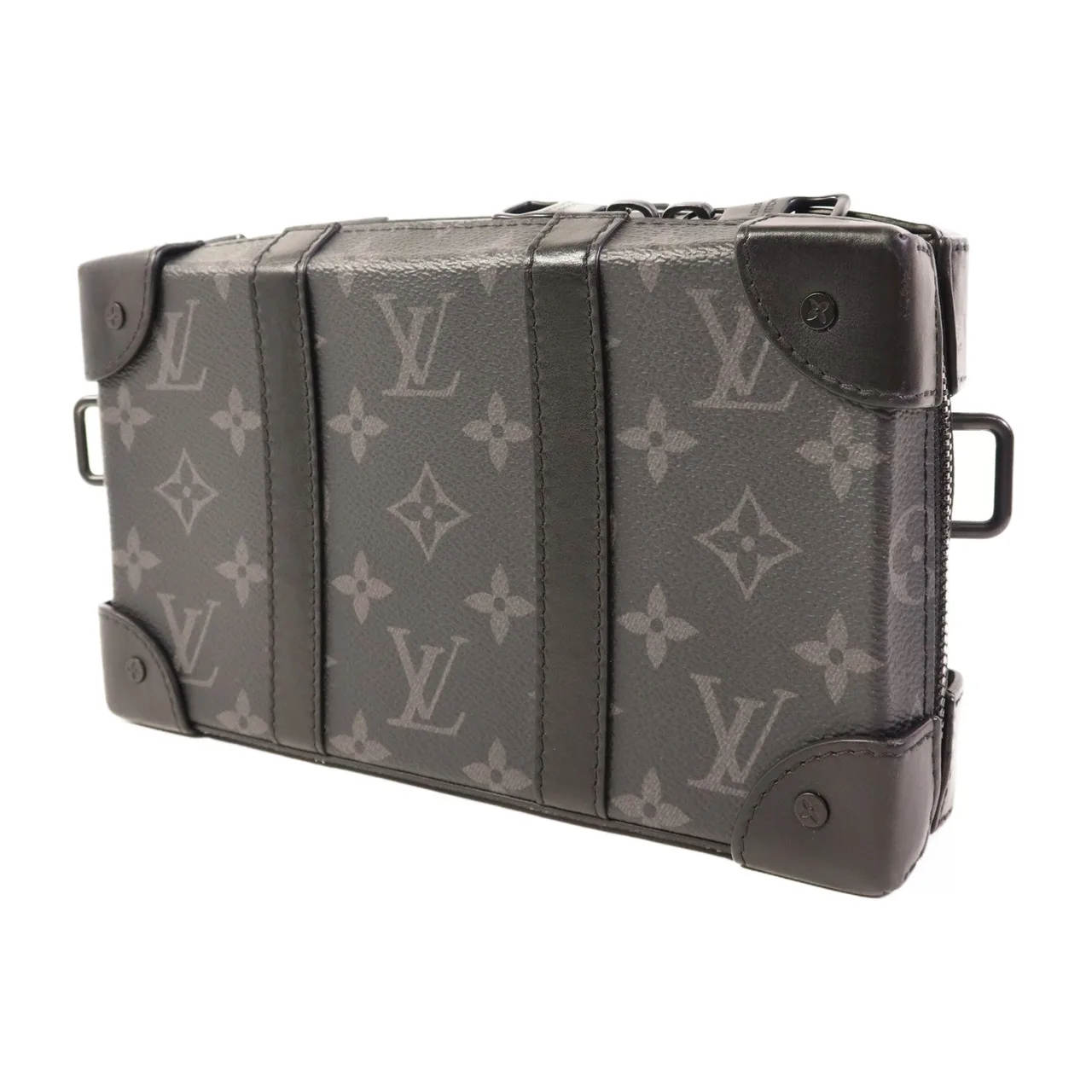 LOUIS VUITTON Soft Trunk M69838 肩背包 塗層帆布 黑色 / Black 塗層帆布 中古品B - 縮圖 2