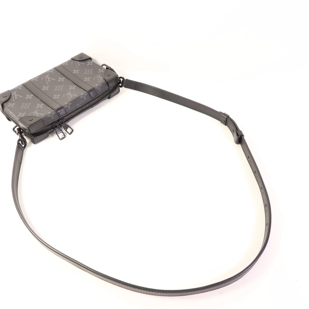 LOUIS VUITTON Soft Trunk M69838 肩背包 塗層帆布 黑色 / Black 塗層帆布 中古品B - 縮圖 5